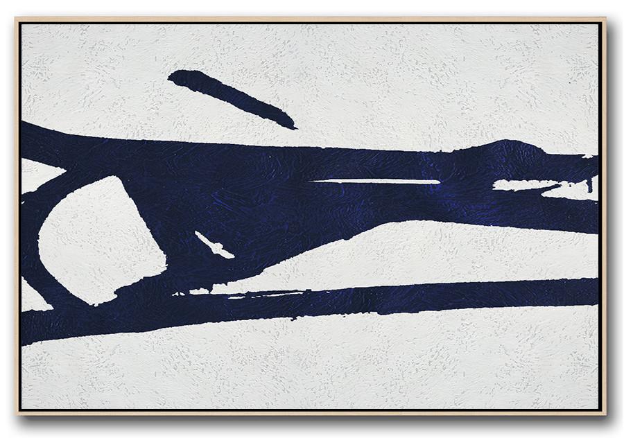 Horizontal Navy Minimalist Art #NV49C - Click Image to Close